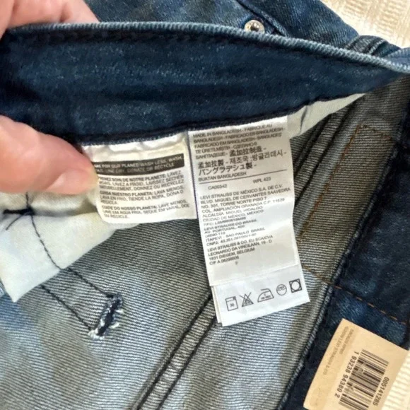 Levis 514 Straight Fit Mens Jeans 32x30 Dark Wash Stretch Denim New NWT - Picture 5 of 10